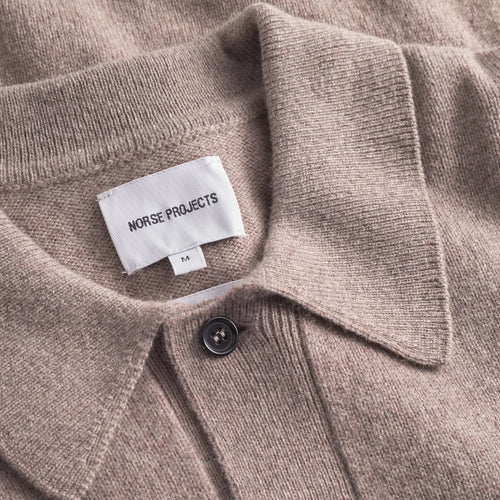 Norse Projects - Merino Lambswool Polo in Clay