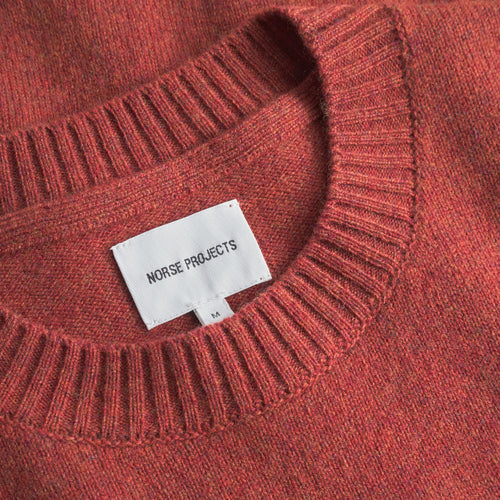 Norse Projects - Merino Lambswool Sweater in Brick