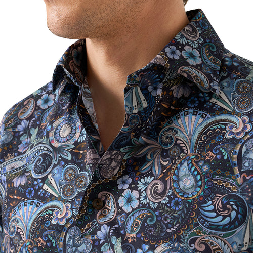 Eton - Slim Fit Dark Floral Shirt