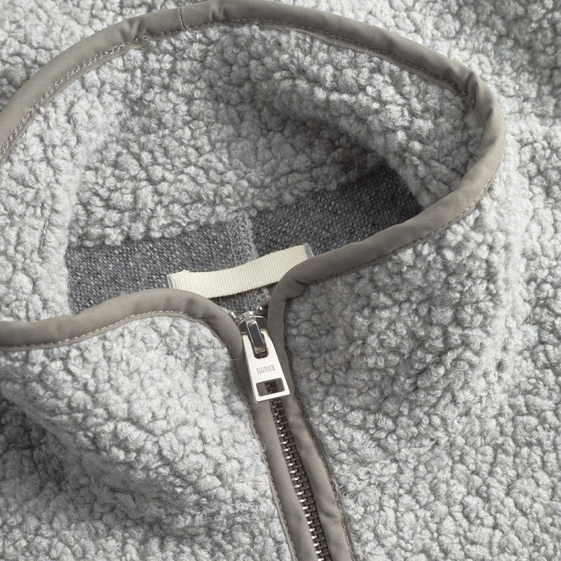Norse Projects - Bjorn Sherpa Wool Fleece Jacket in Grey Melange - Nigel Clare