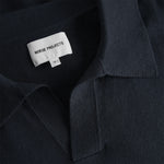 Norse Projects - Leif Cotton Linen Polo in Navy