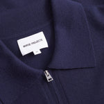 Norse Projects - Merino Crepe Polo in Dark Navy - Nigel Clare