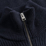 Norse Projects - Hagen Cotton Wool Zip Through in Navy