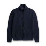 Norse Projects - Hagen Cotton Wool Zip Through in Navy