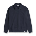 Norse Projects - Ketel Relaxed Organic Half Zip in Navy