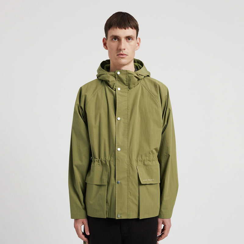 Norse Projects - Herluf Tech Poplin Jacket in Moss Green