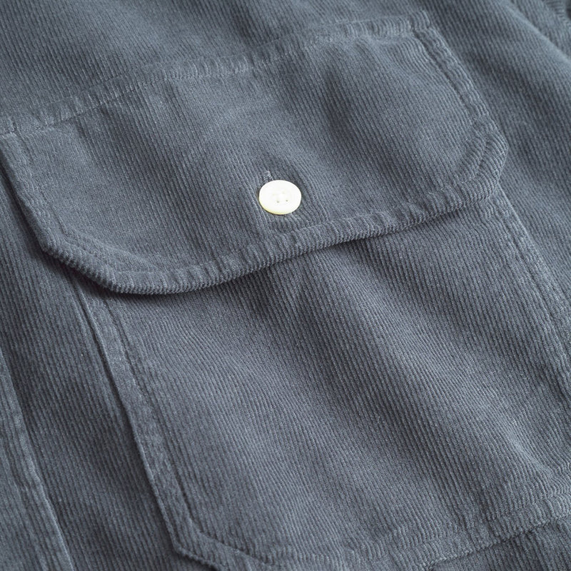 Norse Projects - Algot Relaxed Micro Cord Shirt in Graphite