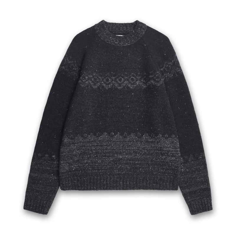 Norse Projects - Ulf Fairisle Sweater in Grey Melange