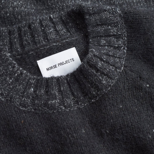 Norse Projects - Ulf Fairisle Sweater in Grey Melange