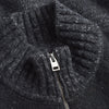 Norse Projects - Ulf Full Zip Fairisle Cardigan in Grey Melange