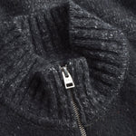 Norse Projects - Ulf Full Zip Fairisle Cardigan in Grey Melange