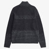 Norse Projects - Ulf Full Zip Fairisle Cardigan in Grey Melange