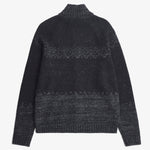 Norse Projects - Ulf Full Zip Fairisle Cardigan in Grey Melange