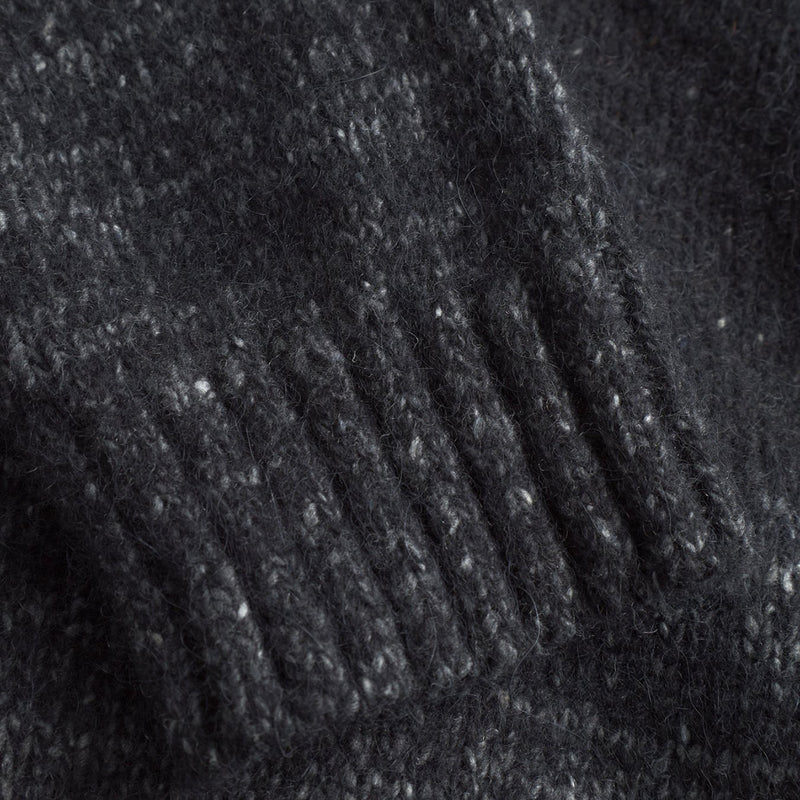 Norse Projects - Ulf Full Zip Fairisle Cardigan in Grey Melange