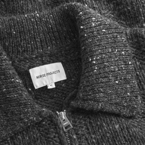 Norse Projects - Erik Donegal Diamond Jacket in Charcoal Grey