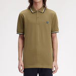 Fred Perry - Twin Tipped Polo in Shaded Stone