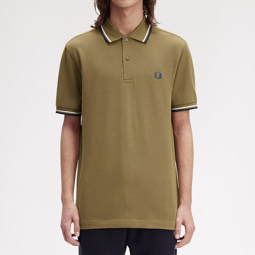 Fred Perry - Twin Tipped Polo in Shaded Stone