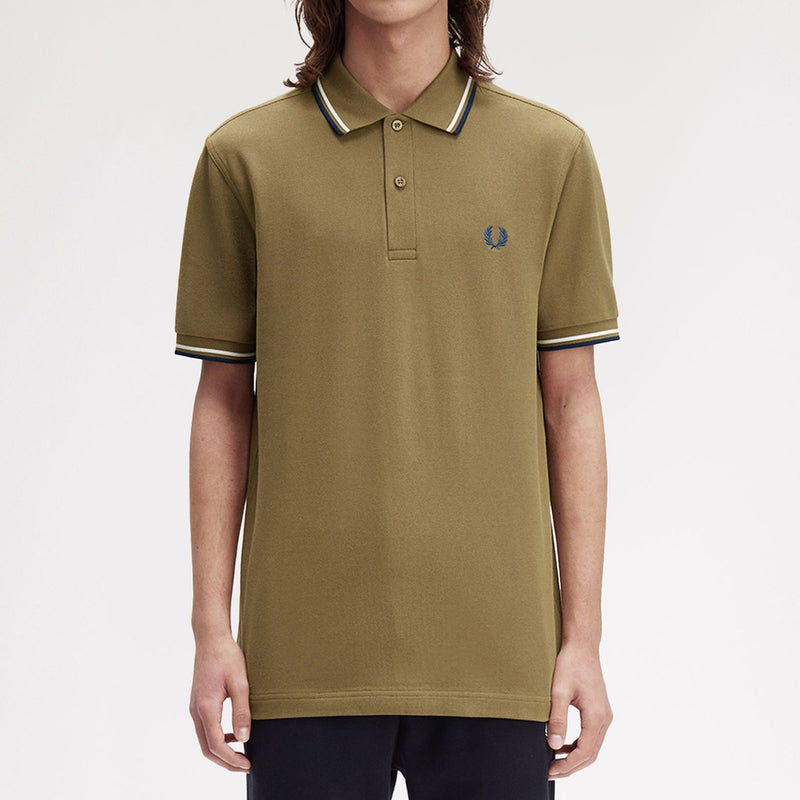 Fred Perry - Twin Tipped Polo in Shaded Stone