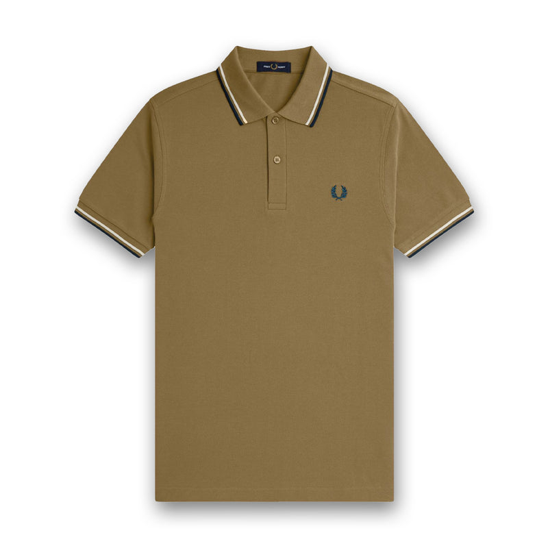 Fred Perry - Twin Tipped Polo in Shaded Stone