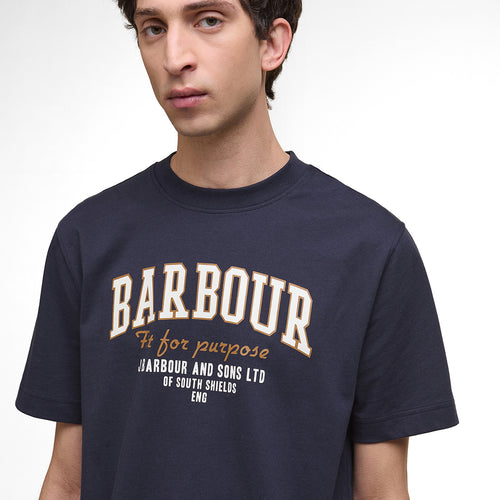 Barbour - Fort Relaxed Graphic T-Shirt in Navy