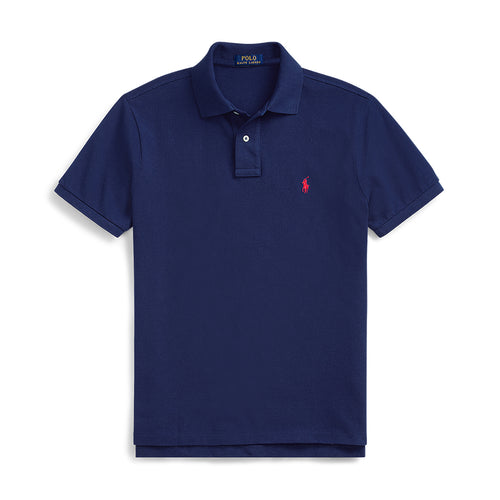 Ralph Lauren - Custom Slim Fit Mesh Polo Shirt in Navy - Nigel Clare