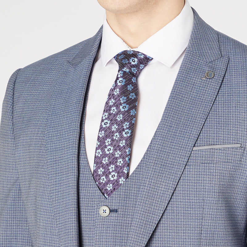 Remus - Mario Slim 3 Piece Suit in Blue - Nigel Clare