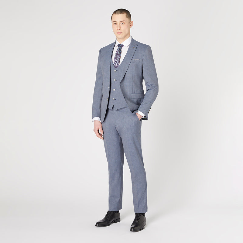 Remus - Mario Slim 3 Piece Suit in Blue - Nigel Clare