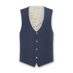 Remus - Massa Mix & Match Linen Waistcoat in Blue - Nigel Clare