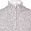Gran Sasso - Cashmere Blend Zip Neck Knitwear in Silver