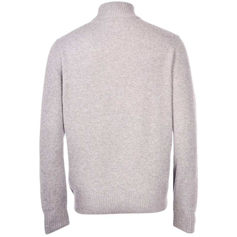 Gran Sasso - Cashmere Blend Zip Neck Knitwear in Silver