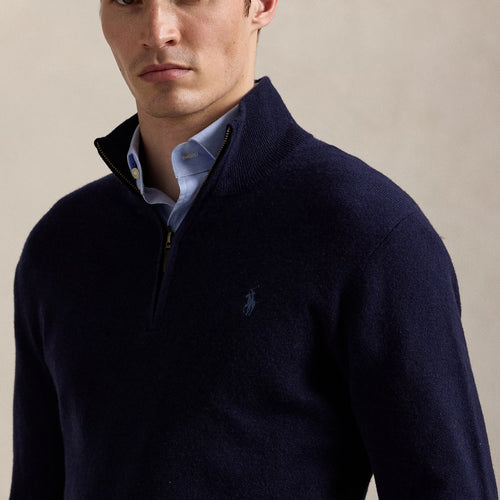 Ralph Lauren - Wool Quarter-Zip Sweater in Navy