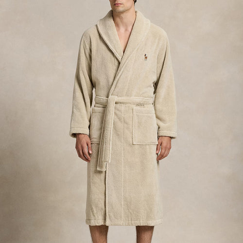 Ralph Lauren - Shawl-Collar Terry Robe in Khaki Stone