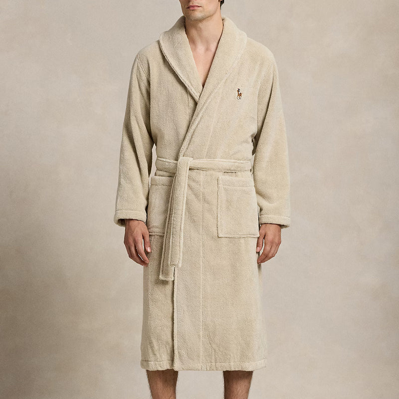 Ralph Lauren - Shawl-Collar Terry Robe in Khaki Stone