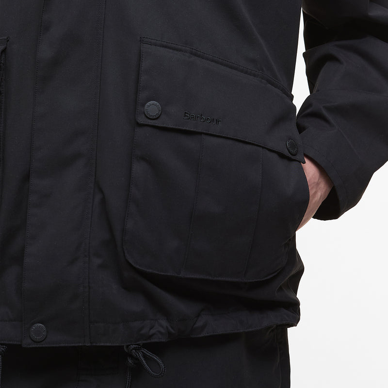 Barbour - Re-Engineered Spey Showerproof Jacket in Black