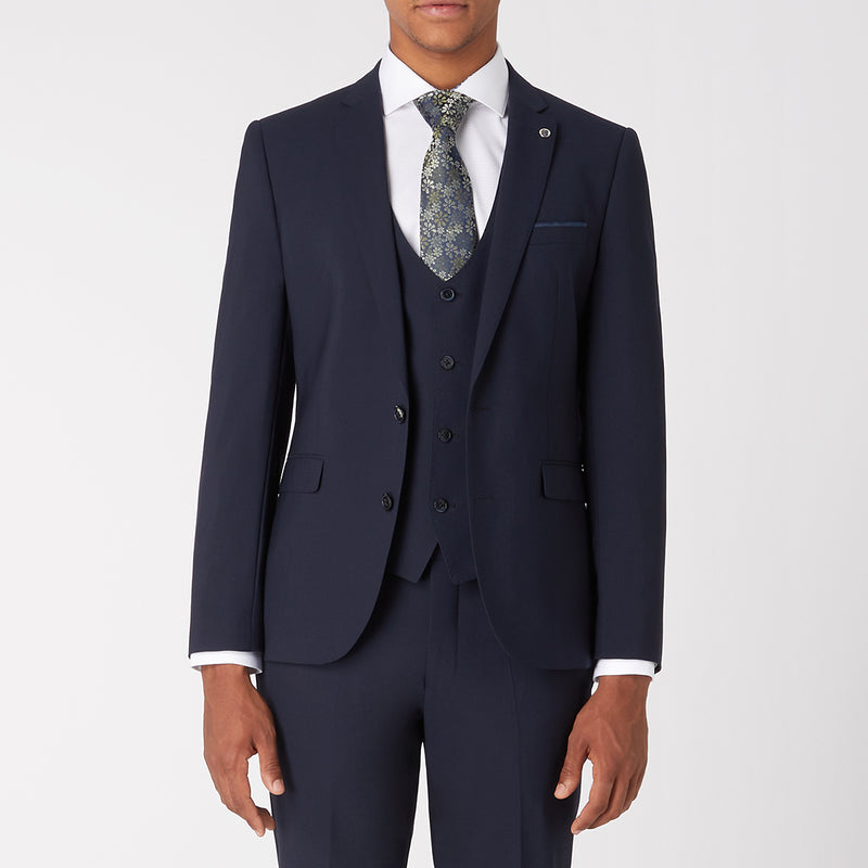 Remus - Luca Slim 3 Piece Suit in Navy - Nigel Clare