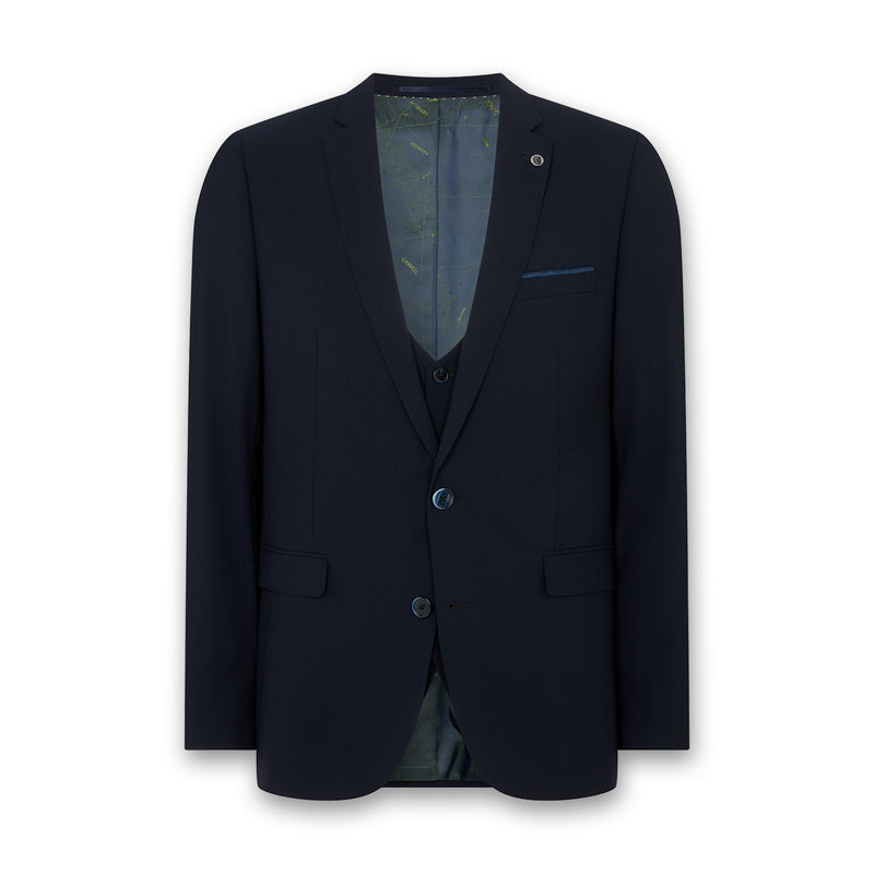 Remus - Luca Slim 3 Piece Suit in Navy - Nigel Clare