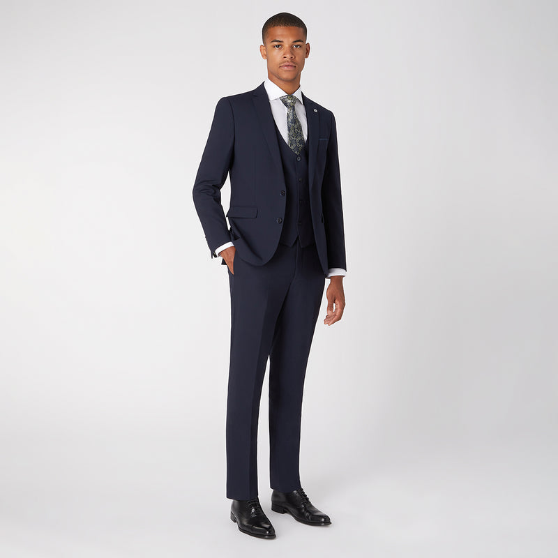 Remus - Luca Slim 3 Piece Suit in Navy - Nigel Clare