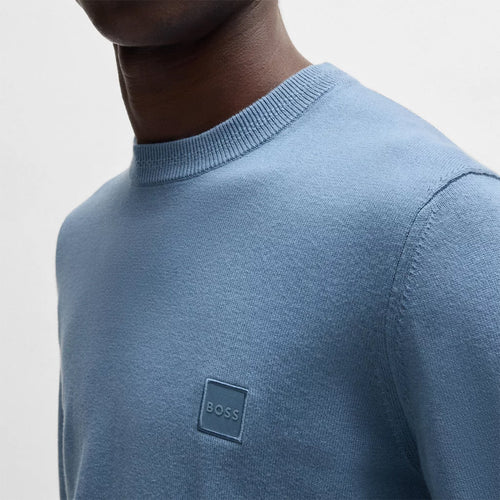 Boss - Kanovano Regular Fit Sweater in Open Blue