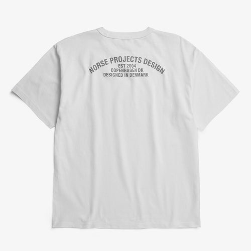 Norse Projects - Organic Arch Print T-Shirt in White - Nigel Clare