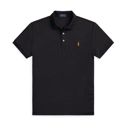 Ralph Lauren - Custom Slim Fit Soft Cotton Polo Shirt in Black - Nigel Clare
