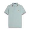 Fred Perry - Twin Tipped Polo in Silver Blue/Tennis Blue/Cinamon - Nigel Clare