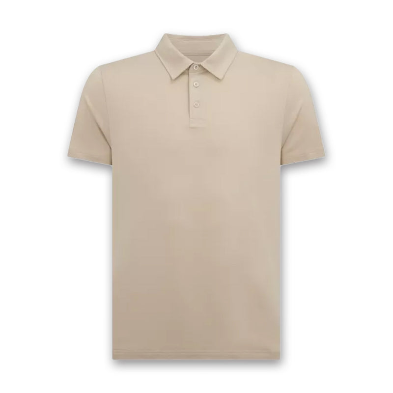 Remus - Relaxed Fit Tencel Polo in Stone