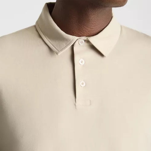 Remus - Relaxed Fit Tencel Polo in Stone