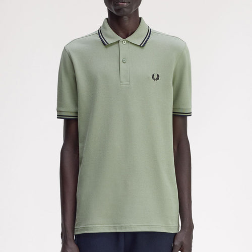 Fred Perry - Twin Tipped Polo in Bay Leaf