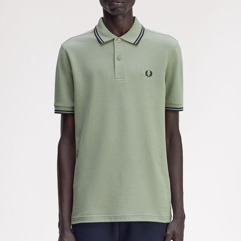 Fred Perry - Twin Tipped Polo in Bay Leaf