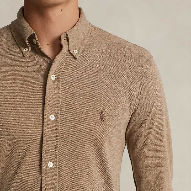 Ralph Lauren - Featherweight Mesh Shirt in Brown - Nigel Clare