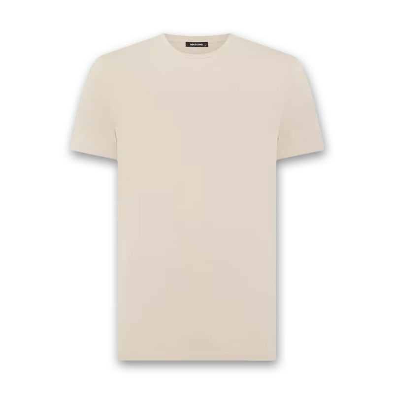 Remus - Plain Stretch T-Shirt in Cream