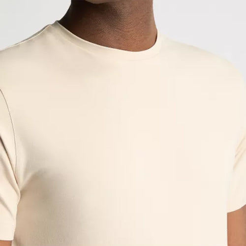 Remus - Plain Stretch T-Shirt in Cream