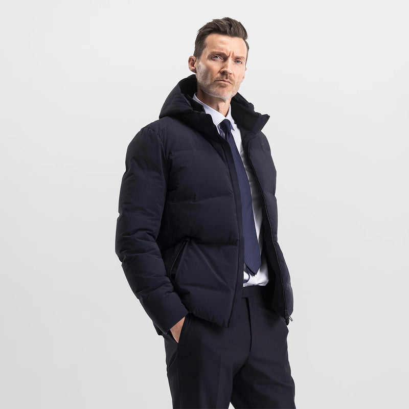 UBR - Bolt Quilted Jacket in Navy - Nigel Clare
