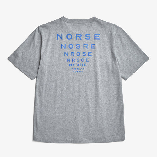 Norse Projects - Holger Optic Print T-Shirt in Grey Melange - Nigel Clare
